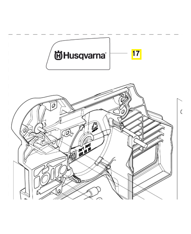 Autocollant 515996701. Pièce de rechange Husqvarna