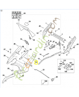 Cache 6375-706-0701. Pièce de rechange Sithl / Vicking