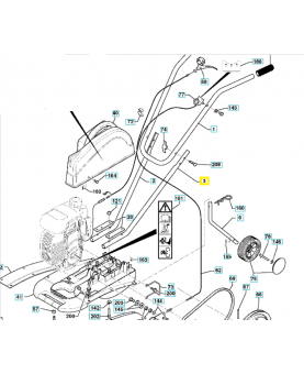 Support guidon 531008434. Pièce de rechange Husqvarna
