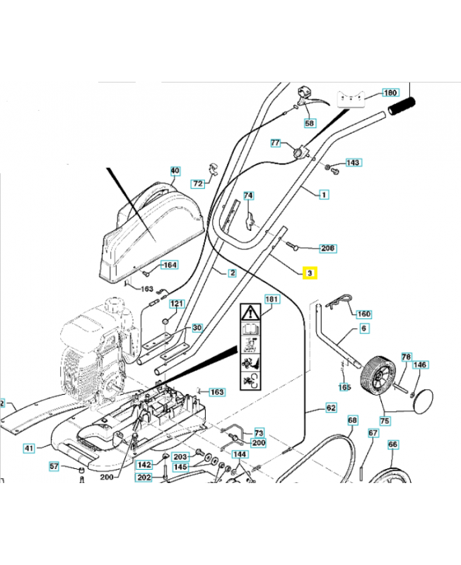 Support guidon 531008434. Pièce de rechange Husqvarna Support guidon 531008434. Pièce de rechange Husqvarna