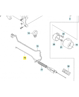 Câble 574270501. Pièce de rechange Husqvarna