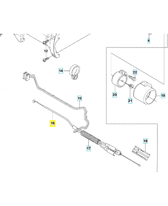 Câble 574270501. Pièce de rechange Husqvarna