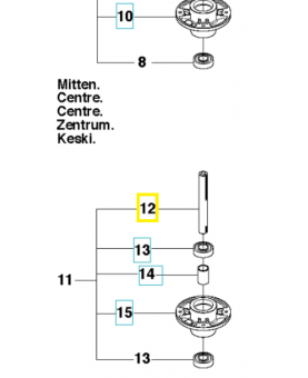 Arbre 544067903. Pièce de rechange Husqvarna