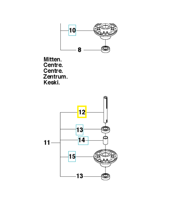 Arbre 544067903. Pièce de rechange Husqvarna