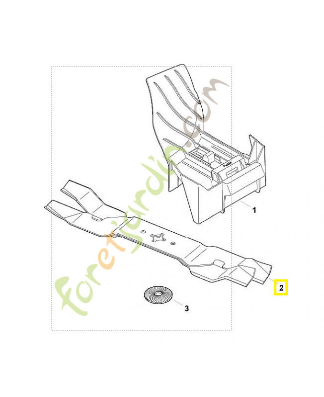 Lame kit mulching 448 6356-760-9900. Pièce de rechange Sithl / Vicking