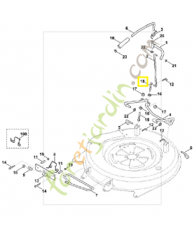 Vis a œillet m10x75 9169-003-2510. Pièce de rechange Sithl / Vicking