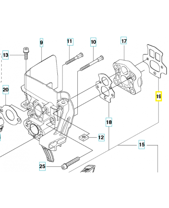 Joint 544043101. Pièce de rechange Husqvarna