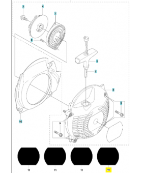 Autocollant 544249005. Pièce de rechange Husqvarna