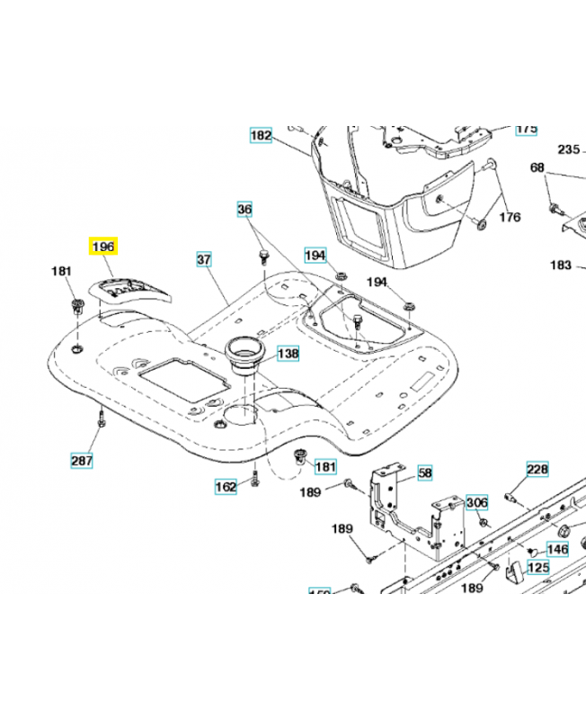Console husqvarna 532414579. Pièce de rechange Husqvarna