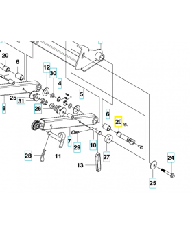 AXE DE STARTER 576597902. Pièce de rechange Husqvarna