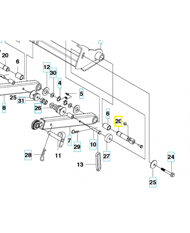 AXE DE STARTER 576597902. Pièce de rechange Husqvarna