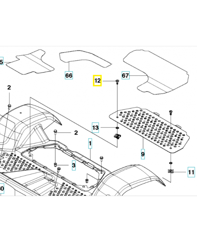Goujon 575881901. Pièce de rechange Husqvarna
