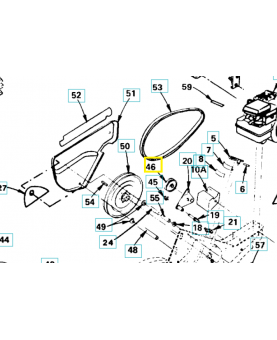 Galet tendeur 532104679. Pièce de rechange Husqvarna