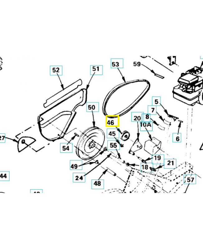 Galet tendeur 532104679. Pièce de rechange Husqvarna
