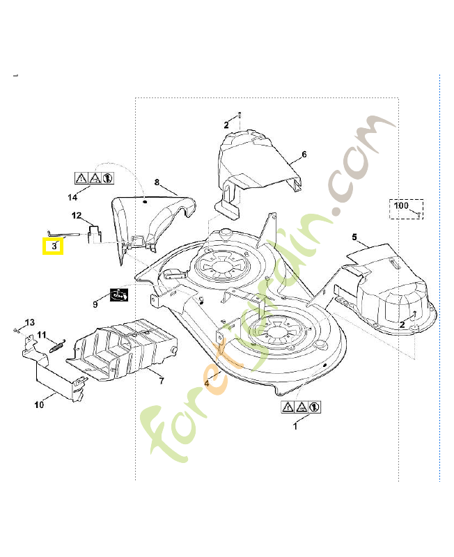 Axe 6165-703-0900. Pièce de rechange Sithl / Vicking