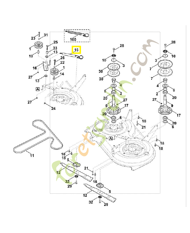 Ressort de tension 6165-780-1200. Pièce détachée Stihl / Vicking