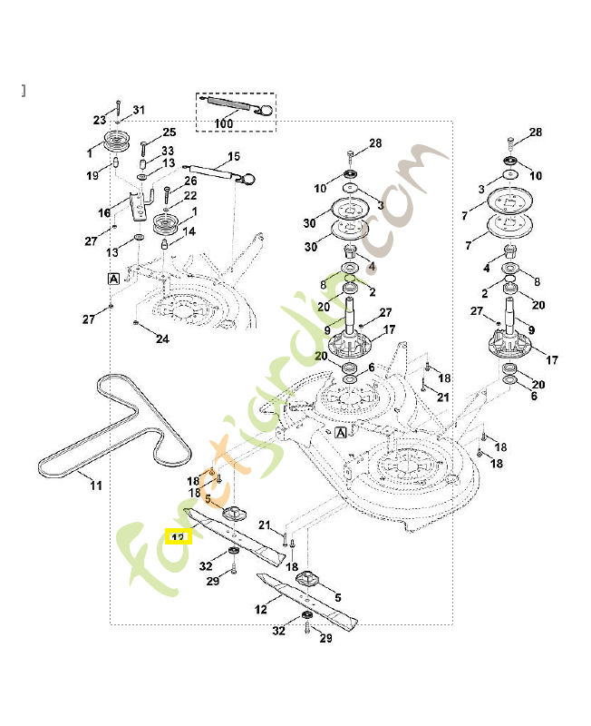 Lame mt 4097 6165-702-0100. Pièce de rechange Sithl / Vicking