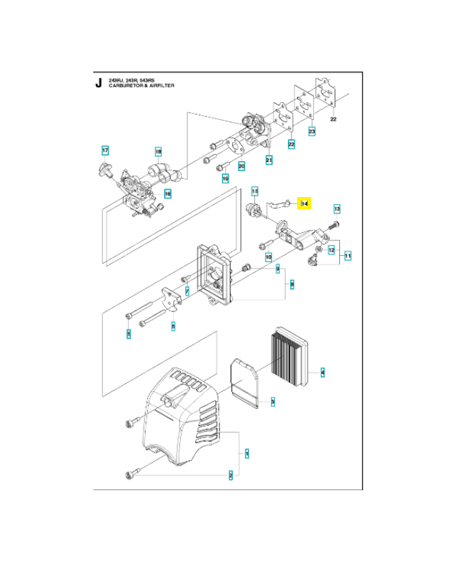 Tube 521523501. Pièce de rechange Husqvarna