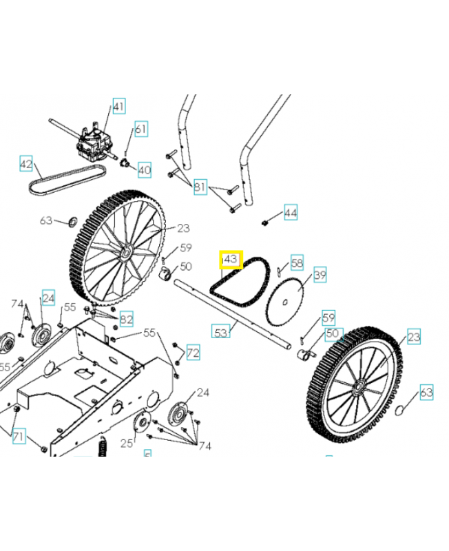 Chaine 12.7x37 531009464. Pièce de rechange Husqvarna