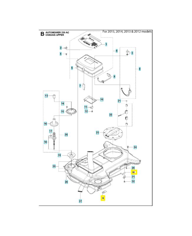 CIRCUIT IMPRIME COMPLET 578789003. Pièce de rechange Husqvarna CIRCUIT IMPRIME COMPLET 578789003. Pièce de rechange Husqvarna