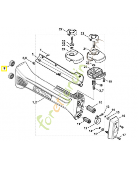 Amortisseur en caoutchouc 4147-792-9301. Pièce de rechange Sithl / Vicking