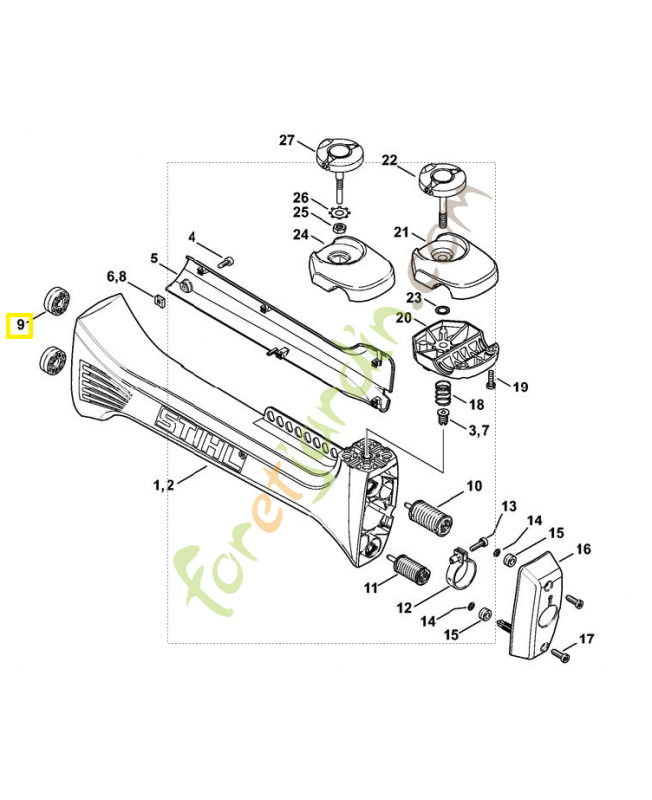 Amortisseur en caoutchouc 4147-792-9301. Pièce de rechange Sithl / Vicking Amortisseur en caoutchouc 4147-792-9301. Pièce de rechange Sithl / Vicking