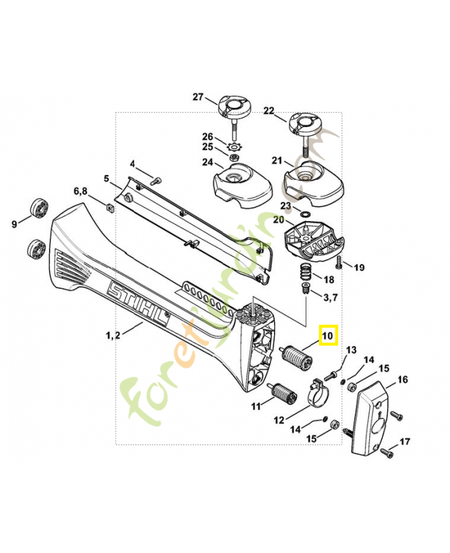 Ressort anti vibration 4147-790-8301. Pièce de rechange Sithl / Vicking