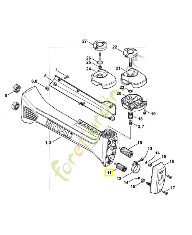 Ressort anti vibration 4147-790-8300. Pièce de rechange Sithl / Vicking