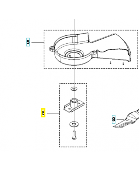 Support de lame 598684105. Pièce détachée Husqvarna