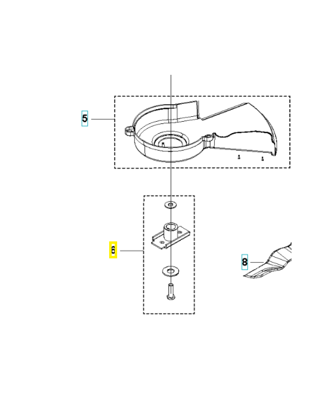 Support de lame 598684105. Pièce détachée Husqvarna
