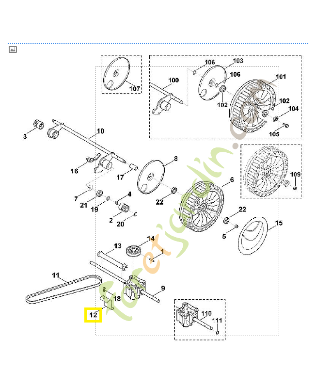 Support 6340-704-2710. Pièce de rechange Sithl / Vicking