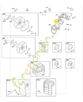 790166 Filtre à air ovale - Briggs & Stratton 0003-000-1823