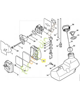 Couvercle de filtre 4133-141-0500. Pièce de rechange Sithl / Vicking