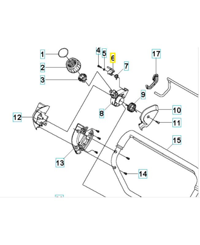 Bouton 522985401. Pièce de rechange Husqvarna