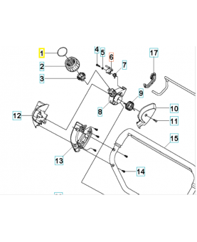 Joint torique 505276001. Pièce de rechange Husqvarna