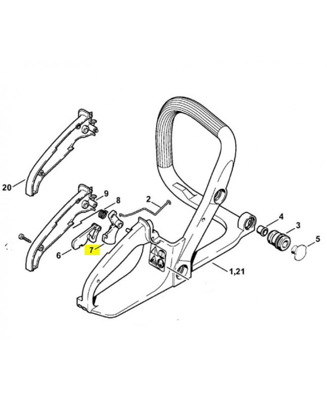 Manette des gaz 1130-182-1002. Pièce détachée Stihl / Vicking Manette des gaz 1130-182-1002. Pièce détachée Stihl / Vicking