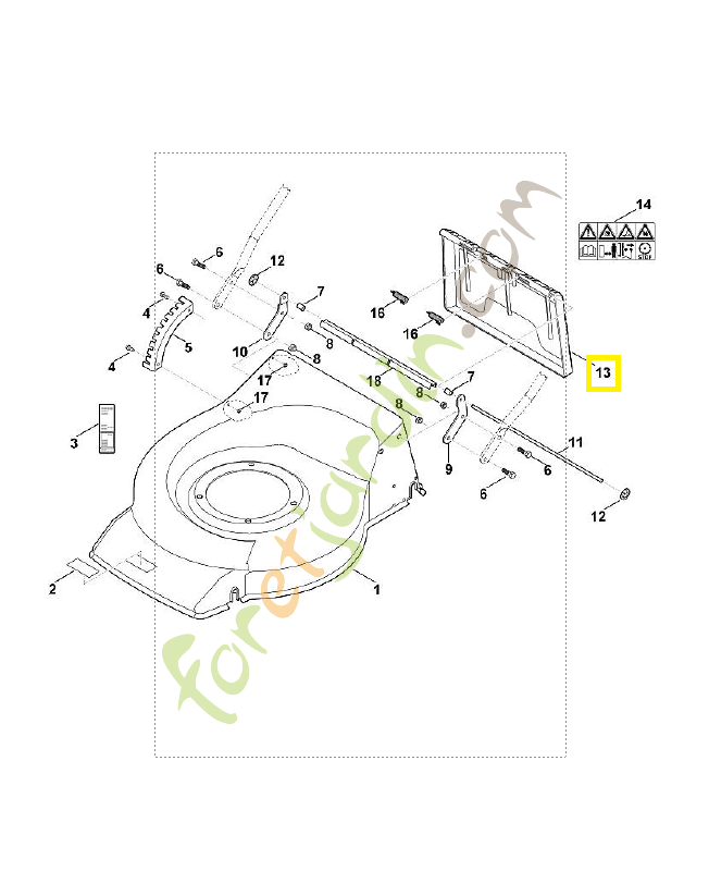 Volet 6350-700-2700. Pièce de rechange Sithl / Vicking