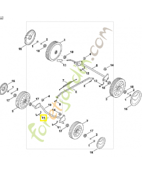 Bride ressort avant 6350-708-0310. Pièce de rechange Sithl / Vicking