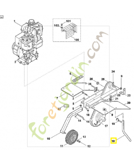 Éperon 6226-716-1401. Pièce de rechange Sithl / Vicking