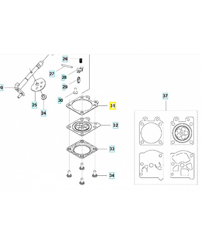 Joint 516972101. Pièce de rechange Husqvarna Joint 516972101. Pièce de rechange Husqvarna