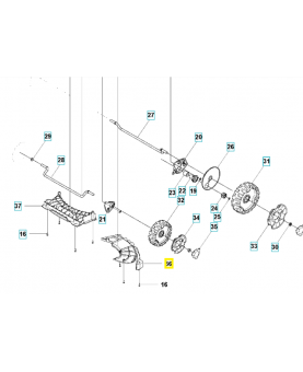 carter de courroie 587199902. Pièce détachée Husqvarna