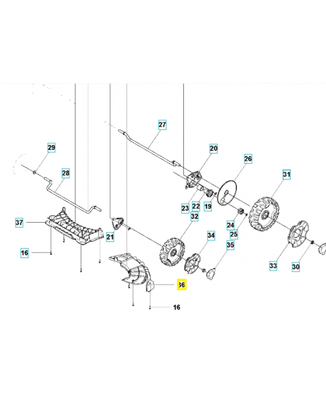 carter de courroie 587199902. Pièce détachée Husqvarna