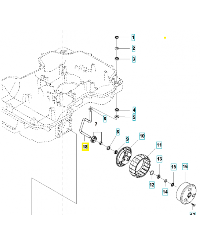 Axe 580336101. Pièce de rechange Husqvarna