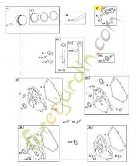 499424 bielle 0003-000-0364. Pièce détachée pour moteur thermique Briggs et Straton