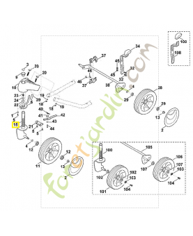 Fourche de roue 6361-780-2101. Pièce de rechange Sithl / Vicking