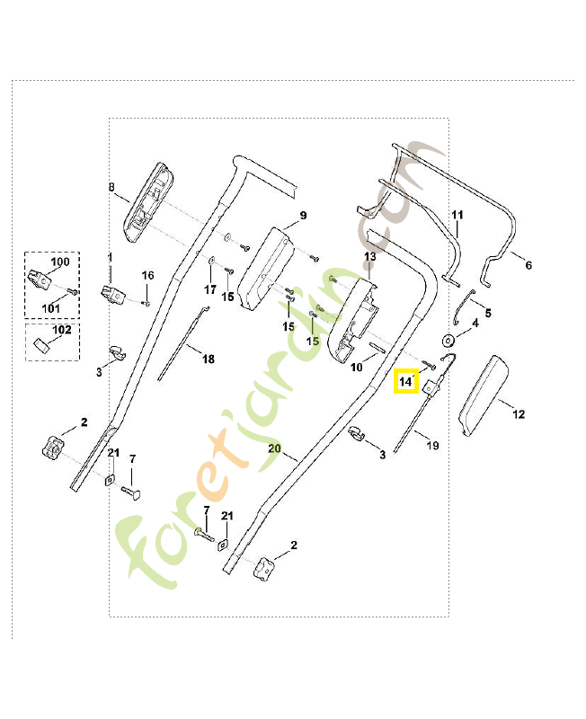 Vis plastique 50x35 9104-007-4295. Pièce de rechange Sithl / Vicking