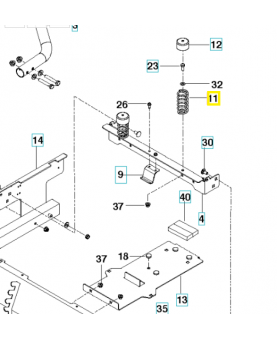 ressort de siège 539122632. Pièce de rechange Husqvarna