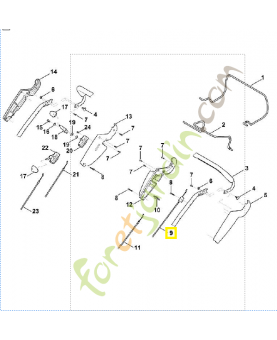 Câble de traction 6375-700-7511. Pièce détachée Stihl / Vicking