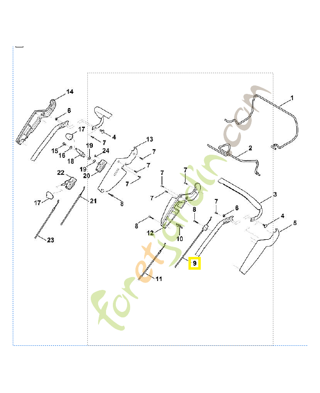 Câble de traction 6375-700-7511. Pièce détachée Stihl / Vicking