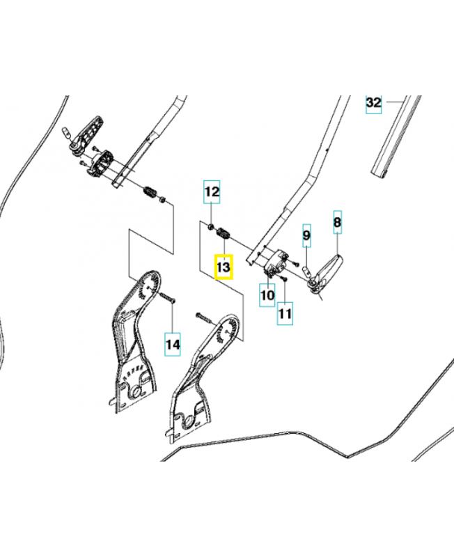 Ressort 504638101. Pièce de rechange Husqvarna